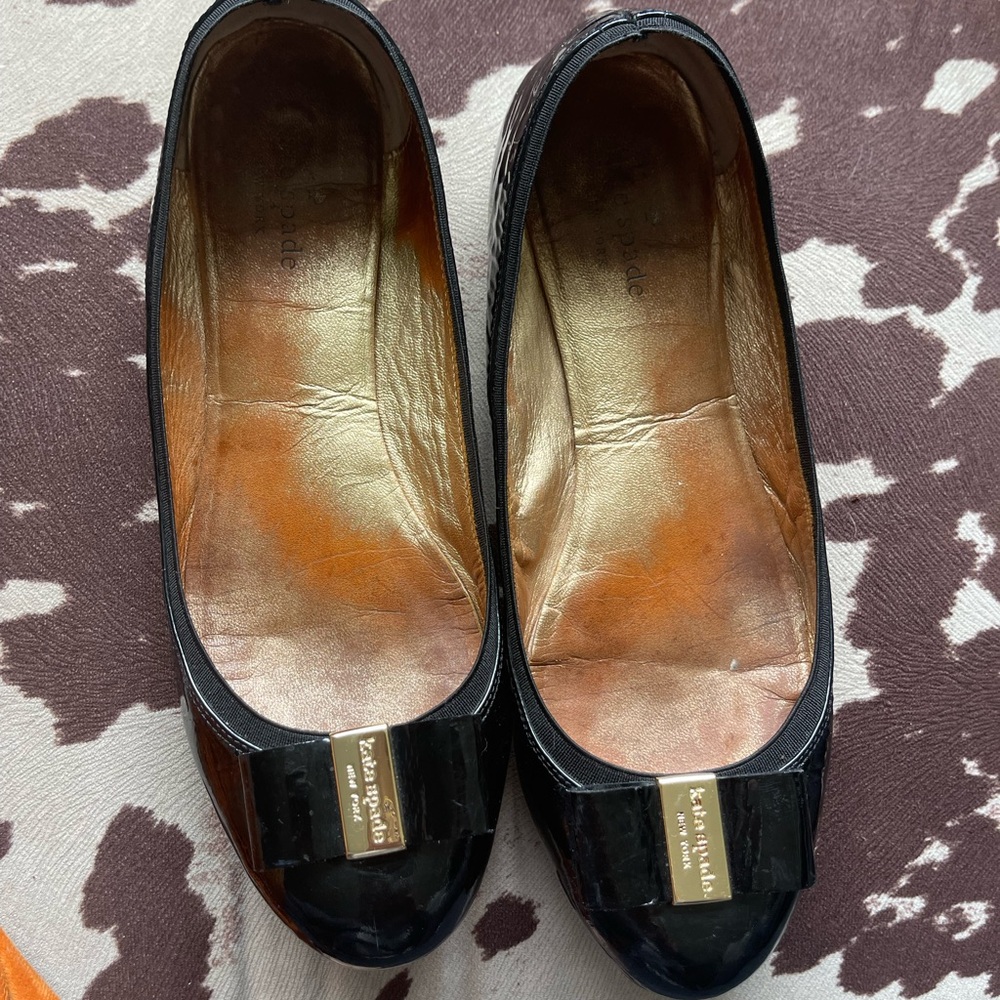 Kate Spade Patent Bow Flats